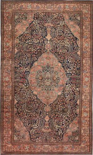 Oversized Antique Persian Farahan Sarouk Rug 74451 by Nazmiyal Collection