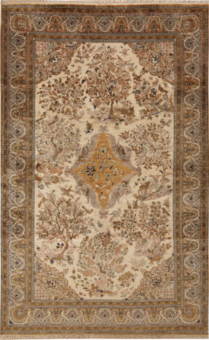 Vintage Persian Qum Silk Rug 74474 by Nazmiyal Collection