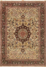 Vintage Persian Tabriz Silk and Wool Rug 74456 by Nazmiyal Collection
