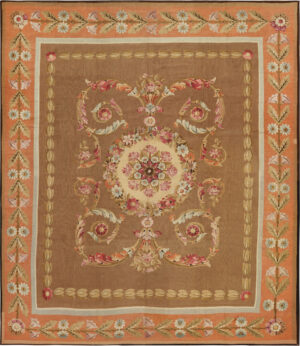 Antique French Aubusson Rug 74505 by Nazmiyal Collection