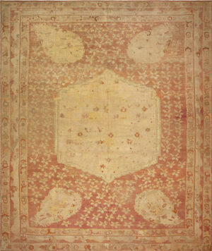 Antique Persian Ghiordez Floral Rug 43825 by Nazmiyal Collection