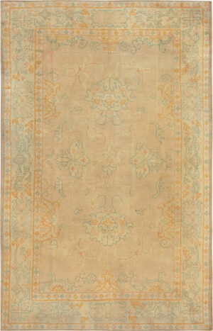 Antique Turkish Oushak Rug 74502 by Nazmiyal Collection