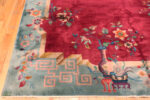 Architectural Detail on Corner of Antique Chinese Art Deco Rug 74484 by Nazmiyal Collection