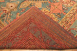 Back of Antique Turkish Oushak Rug Back of Antique Turkish Oushak Rug 74476 by Nazmiyal Collection