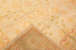 Back of Antique Turkish Oushak Rug Back of Antique Turkish Oushak Rug 74503 by Nazmiyal Collection