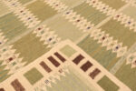 Back of Green Gridded Modern Swedish-Style Kilim Rug Back of Green Gridded Modern Swedish-Style Kilim Rug 74393 by Nazmiyal Collection