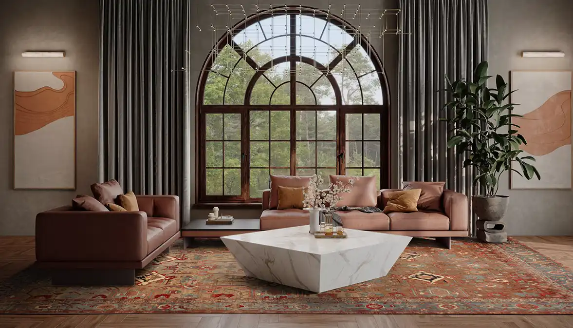 Antique Persian Bakshaish rug from Nazmiyal Collection