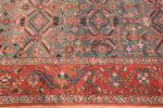 Border of Antique Persian Serapi Rug Border of Antique Persian Serapi Rug 74477 by Nazmiyal Collection