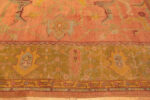 Border of Antique Turkish Oushak Rug 74436 by Nazmiyal Collection