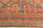 Border of Antique Turkish Oushak Rug Border of Antique Turkish Oushak Rug 74476 by Nazmiyal Collection