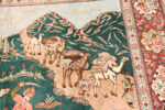 Camel Detail on Vintage Persian Qum Silk Hunting Rug Camel Detail on Vintage Persian Qum Silk Hunting Rug 74487 by Nazmiyal Collection