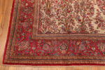 Corner of Antique Silk Persian Kashan Rug 74450 by Nazmiyal Collection
