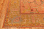 Corner of Antique Turkish Oushak Rug 74436 by Nazmiyal Collection