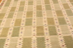 Field of Green Gridded Modern Swedish-Style Kilim Rug Field of Green Gridded Modern Swedish-Style Kilim Rug 74393 by Nazmiyal Collection