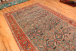 Floor View of Antique Persian Serapi Rug Floor View of Antique Persian Serapi Rug 74477 by Nazmiyal Collection