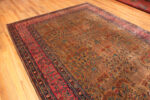 Floor View of Antique Persian Tabriz Rug 74497 by Nazmiyal Collection
