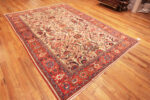 Floor View of Antique Persian Sultanabad Rug 15114 by Nazmiyal Collection