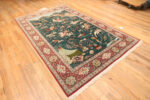 Floor View of Vintage Persian Qum Silk Hunting Rug Floor View of Vintage Persian Qum Silk Hunting Rug 74487 by Nazmiyal Collection