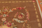 Floral Detail on Antique French Aubusson Rug Floral Detail on Antique French Aubusson Rug 74505 by Nazmiyal Collection