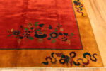 Floral Lantern on Corner of Antique Chinese Art Deco Rug 74483 by Nazmiyal Collection