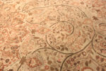 Flowers design of Oversized Antique Persian Tabriz Medallion Rug Flowers design of Oversized Antique Persian Tabriz Medallion Rug 74158 by Nazmiyal Collection