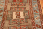 Geometric Motif on Vintage Turkish Tribal Runner Rug Geometric Motif on Vintage Turkish Tribal Runner Rug 74507 by Nazmiyal Collection