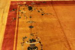 Hanging Floral Detail on Chinese Art Deco Rug Hanging Floral Detail on Chinese Art Deco Rug 74480 by Nazmiyal Collection