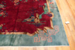 House Detail on Corner of Antique Chinese Art Deco Rug 74484 by Nazmiyal Collection