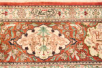 Inscription on Vintage Persian Qum Silk Hunting Rug Inscription on Vintage Persian Qum Silk Hunting Rug 74487 by Nazmiyal Collection