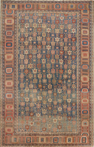 Large Antique Persian Bakshaish Rug 74488 by Nazmiyal Collection