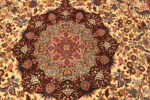 Medallion on Vintage Persian Tabriz Silk and Wool Rug 74456 by Nazmiyal Collection