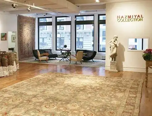 Interior of the Nazmiyal Collection Manhattan rug gallery