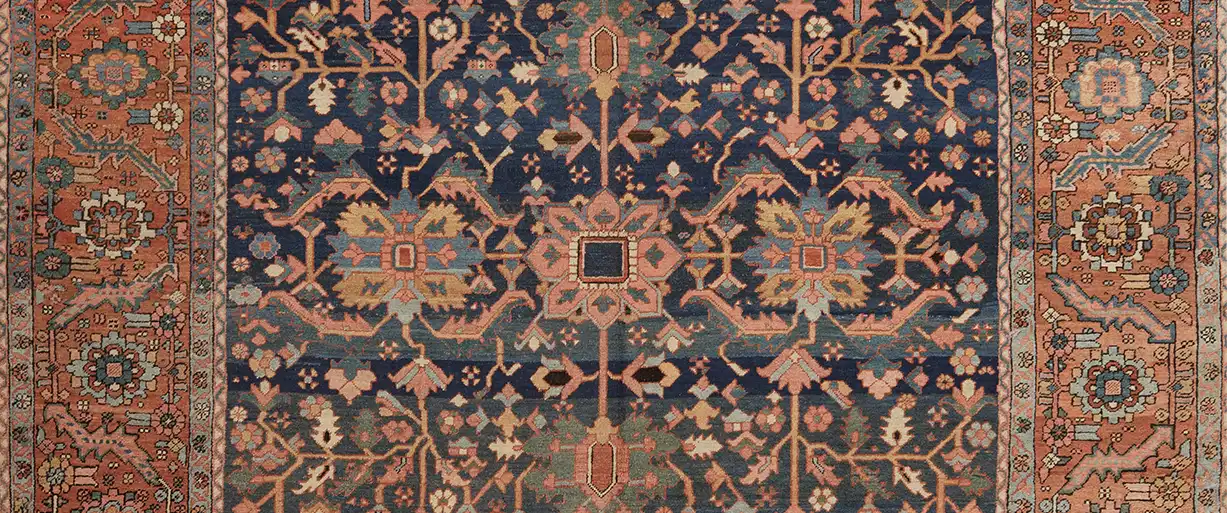 Fine antique floral rug featured in the Nazmiyal auction