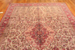 Top of Antique Silk Persian Kashan Rug 74450 by Nazmiyal Collection