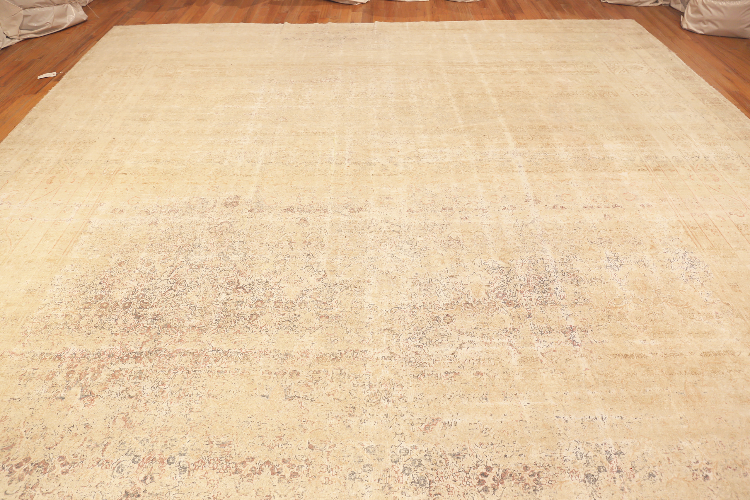 Top of Large Antique Persian Kerman Rug 73867 by Nazmiyal Rugs