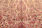Top Detail on Medallion of Antique Silk Persian Kashan Rug 74450 by Nazmiyal Collection