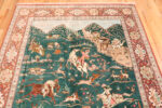 Top of Vintage Persian Qum Silk Hunting Rug Top of Vintage Persian Qum Silk Hunting Rug 74487 by Nazmiyal Collection