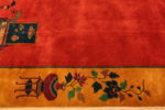 Vase on Border of Antique Chinese Art Deco Rug 74483 by Nazmiyal Collection