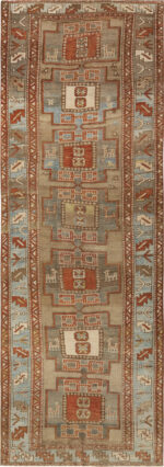 Vintage Turkish Tribal Runner Rug Vintage Turkish Tribal Runner Rug 74507 by Nazmiyal Collection