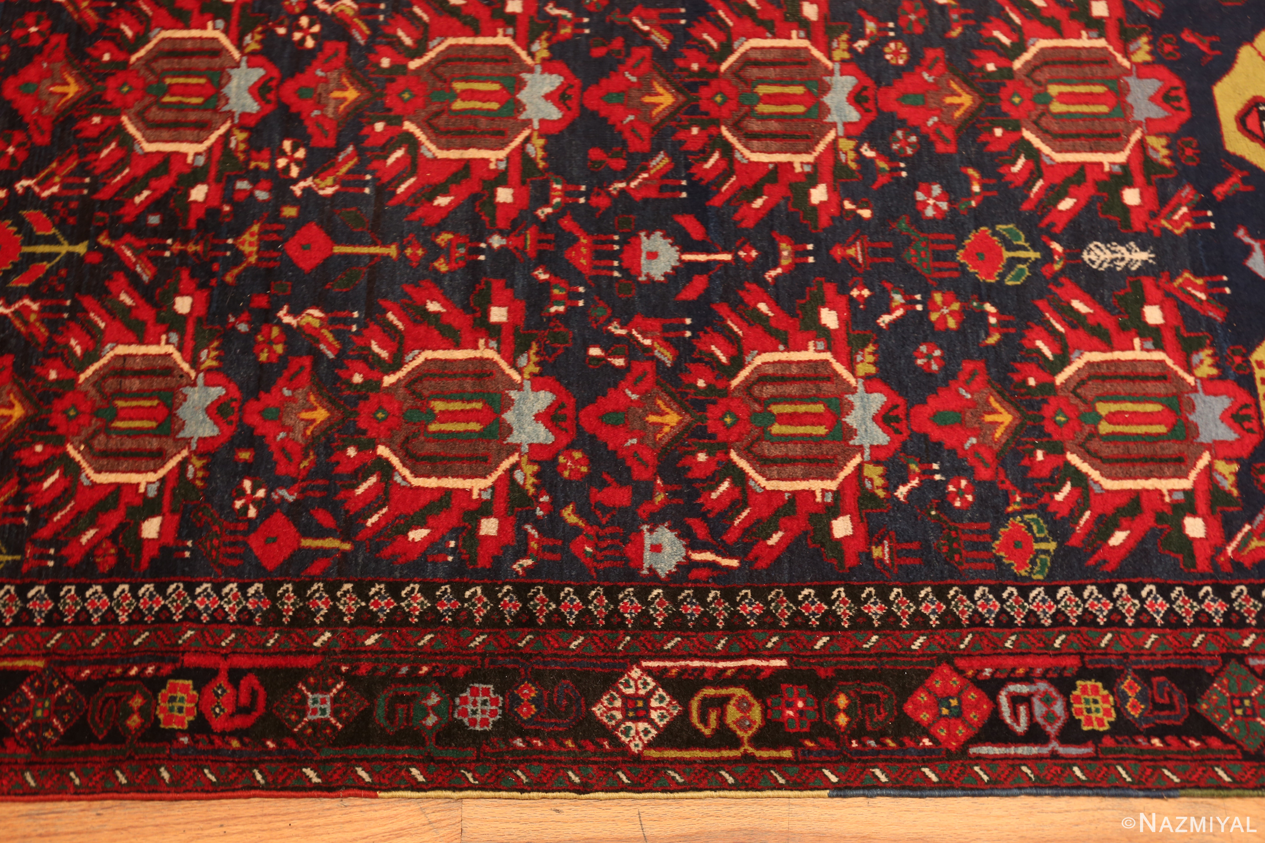 Persian Rug Patters Antique Persian Afshar Lion Rug 74517 | Nazmiyal