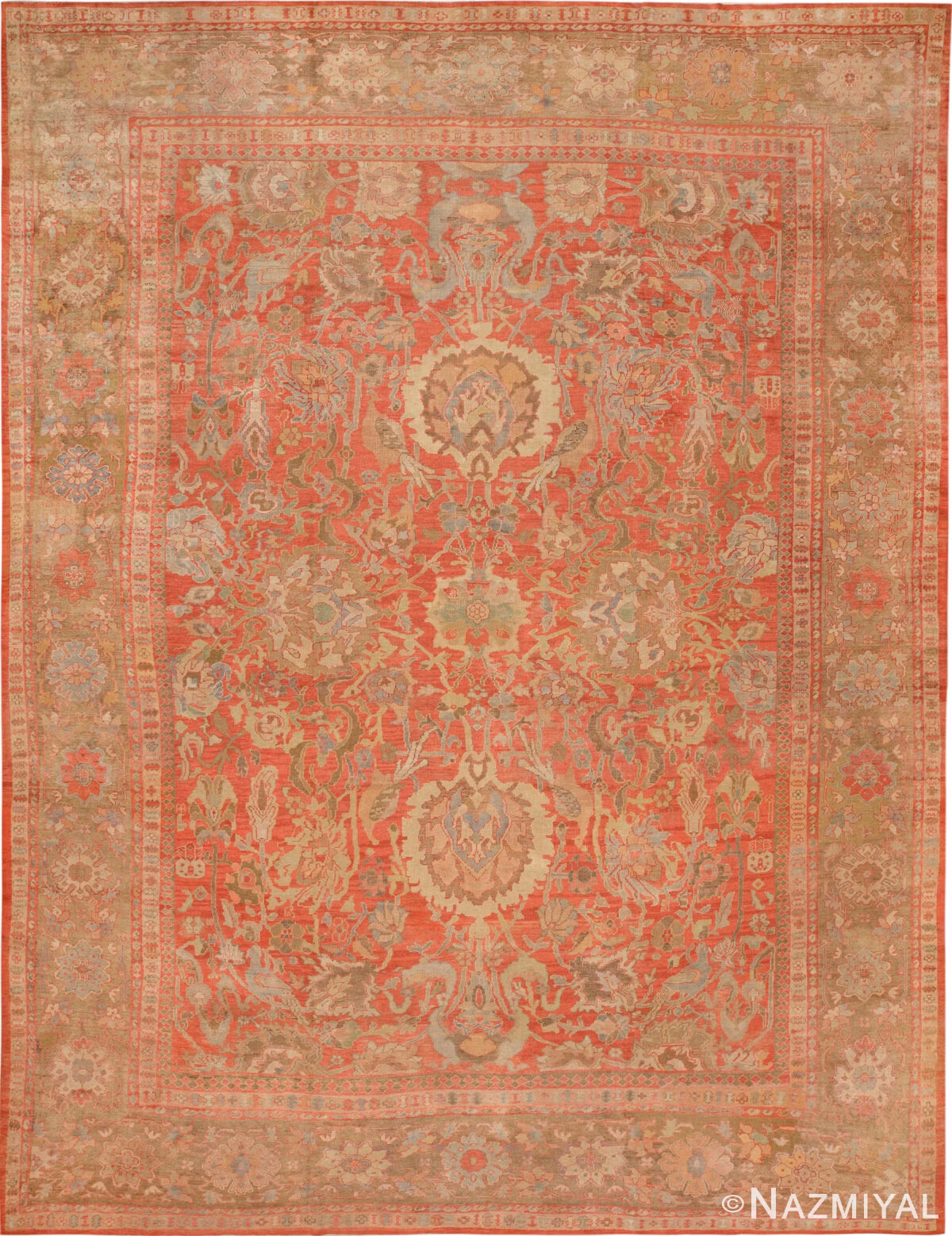 Large Antique Persian Sultanabad Rug 74504 by Nazmiyal Collection